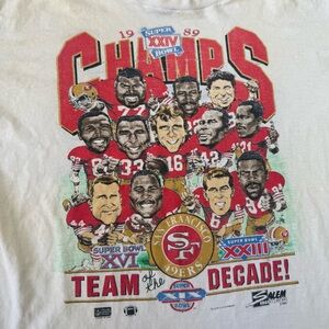 Vintage San Francisco 49ers Super Bowl Champs T-Shirt, Size XL